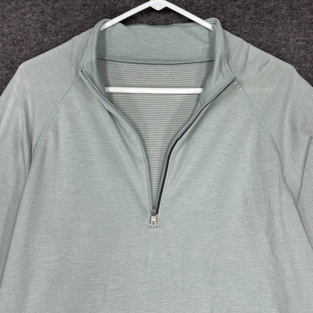 Lululemon Metal Vent Tech 1/2 Zip Performance Pullover Mens L Light Green